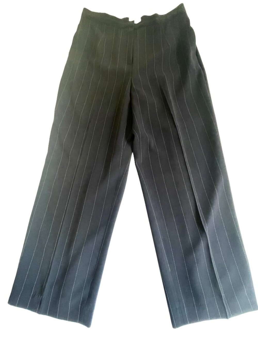 Talbots Navy Pinstripe Wide Leg Dress Pants Women’s 14 Lined